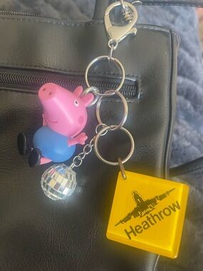 Peppa Pig Keychain Purse Charm Heathrow Tag Disco Ball Cute Kawaii Vintage Mix